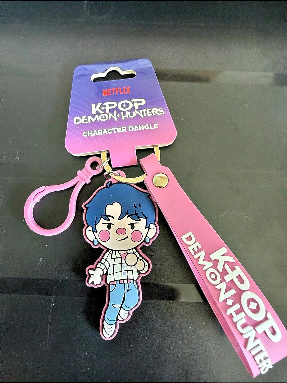 Netflix KPop Demon Hunters Character Dangle Pink Character Keychain NWT
